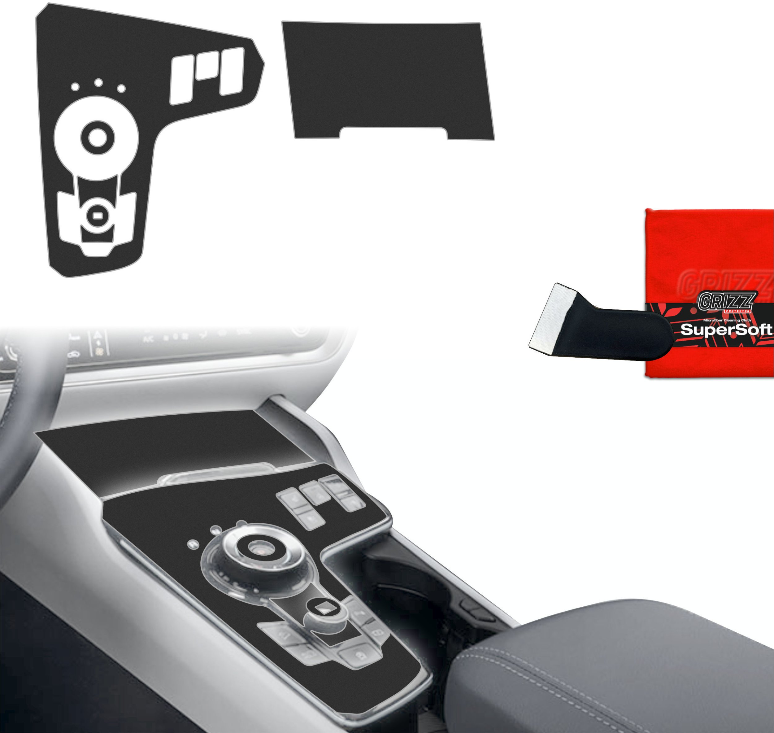 GrizzGlass  do wnętrza PianoSkin Black Matte